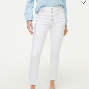 NWT JCrew Factory Essential Straight High Rise jeans in optic white.